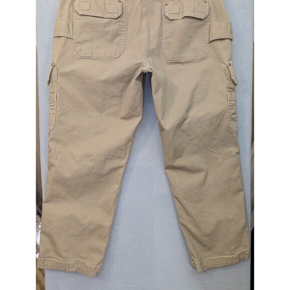 Duluth Trading Co Flex Fire Hose Cargo Pants Men's 40x30 Relaxed Fit Tan Work - Picture 11 of 14